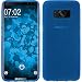 Produktbild PhoneNatic Case für Samsung Galaxy J5 2017 Hülle Silikon blau matt + 2 Schutzfolien