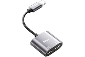 ‎BIAZE biaze Y75 USB C Splitter, Typ C Y-Adapter mit 2 USB-C Ports, PD 60W Ladekabel für Strom und Daten, Kompatibel mit iPhone/Laptop/Mac/Windows