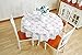 Produktbild Antexn PVC-Tischdecke mit Blumenmuster, strapazierfähig, abwischbar, wasserfest und öldicht, Vinyl-Spitze, 150 x 150 cm, rund, elfenbeinfarben, Plastik, Zrb-115e, 59"x59" Round
