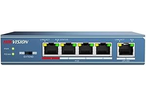 HIKVISION Digital Technology DS-3E0105P-E network switch Unmanaged Fast Ethernet (10/100) Blue Power over Ethernet (PoE) Digital Technology DS-3E0105P-E, Unmanaged, Fast Ethernet (10/100),