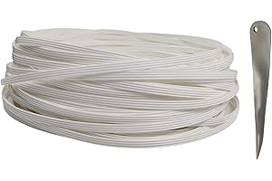 Feyart Kit de réparation pour meubles de jardin en rotin, table, chaise, canapé, blanc, 8 mm x 8 mm