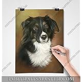 Aktion! Pastellbild / Pastellzeichnung Haustiere (30х40cm/A3)( Pferd, Hund, Katze, Maus).