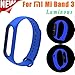Produktbild YUYOUG_watch strap yuyoug Luminous Silikon Weich Handschlaufe Double-Color Armband Verstellbar Ersatz Armband für Xiaomi Mi Band 3, Blau