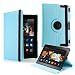 Produktbild Leichtgewichtler Mit 360 ° Leder Tasche Hülle Schutzhülle Case für Der neue Amazon Kindle Fire HDX 8.9 Zoll Mit Auto Sleep Wake up Funktion (Alle färben vorhanden) + Displayschutzfolie & Stylus (Himmelblau)