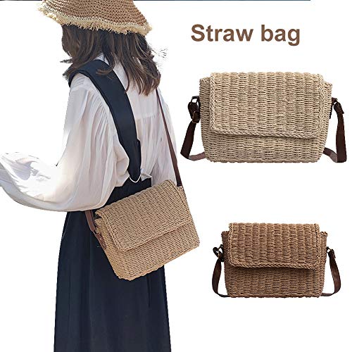 DEBBD Borse a tracolla da donna Borse a mano Tessitura a mano stile messicano per le donne Shopping da viaggio ogni giorno