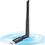 FIDECO WiFi Adapter - AC1200 Dual Band (5.8G/Max 867Mbps & 2.4G/Max 300Mbps), WiFi Dongle with 5dBi High Gain Antenna, USB 3.