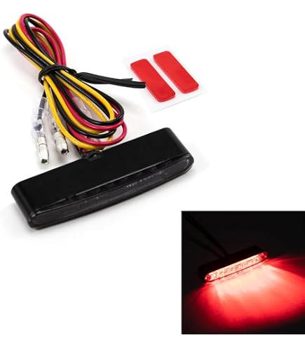 Feu Arrière Universel LED Fixation Verticale - Compatible Beta RR/TZR Rouge - Neuf