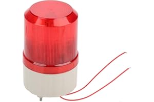 EVTSCAN Luz estroboscópica Intermitente, baliza de Advertencia LED, Luces de Advertencia LED Rojas de 220 V Sistema de Alarma acústico-óptica Luz giratoria Luz estroboscópica LED de Emergencia 8815cm