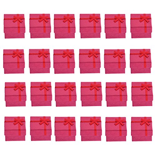 NUOLUX 24 Kleine Geschenkboxen Set 4*4*3cm(Rot)