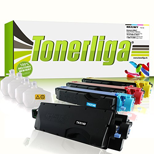 Neu Toner Set ersetzt Kyocera TK-5140 für Ecosys P6130cdn / M6530cdn / M6030cdn, 100% Neuware