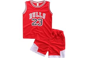 Odziezet Completini da Bambini Infantile Abitini Pallacanestro Estiva Coordinati 2 Pezzi Canotte + Pantalocini 0-5 Anni