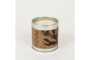 ST EVAL St. Eval Sea Salt Scented Tin Candle - Wax - Refreshing Fragrance - A Unique Blend of Marine Scents with Salty Accords and Floral Notes on a Bed of Musk - Made in Cornwall