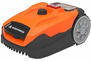 Yard Force Robot tosaerba XPower 400 fino a 400 mq, robot autocomandante con controllo Bluetooth e app, sensore di pioggia, motore brushless, pendenza del 40%, con batteria agli ioni di litio da 20 V,