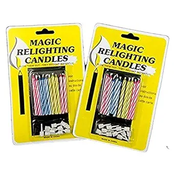Neevaza Magic Candle for Birthday/Anniversary Cakes - 5 Packet (10 Candles Each Pkt)