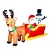Produktbild Unbekannt XXL LED RENTIER MIT SCHLITTEN+SANTA+SCHNEEMANN~200 CM LANG~INFLATABLE!~SELBSTAUFBLASEND~LED BELEUCHTET~DEKO GARTEN FIGUR~AIR BLOWN~WEIHNACHTSDEKO~WEIHNACHTSMANN~AIRBLOWN~AUFBLASBAR~WOW