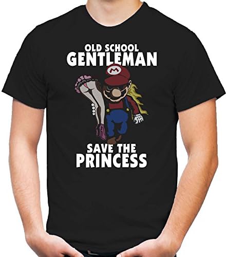 Mario Gentleman / Fun / SNES Shirt -  Black - Medium