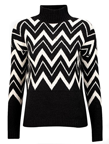 TopsandDresses - Pull - Femme Noir off-white and black -  Noir - 50