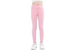 SEAUR Mädchen Sport Leggings Lang Yogahose Einfarbig Eng Jogginghose Laufhose Sporthose Trainninghose - 90-155 cm