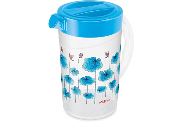 Milton H2O Plastic Water Jug, 1.5 litres, Blue BPA Food Grade Refrigerator Safe Ideal for Serving Water Juices Shakes