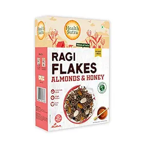 Health Sutra Ragi Muesli with Almonds and Honey, Gluten Free, Millet Cereal, No added Sugar, High Calcium & Fibre, Low Fat, Healthy Breakfast, 425 g (Pack of 1)