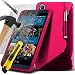 Produktbild I-Tronixs ( Hot Pink ) Schutzhülle HTC Desire 625 / Schutzhülle HTC Desire 626G+/ HTC Desire 626G hülle (Abmessungen: 146.9 x 70.9 x 8.2 mm) Case Premium Qualität s Line Wave Gel Case Hülle+ gehärtetes Glas Displayschutzfolien s, Poliertuch & Mini Retractable Stylus Pen