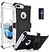 Produktbild ISENPENK Apple iphone 7(2016) Hülle,Ultra Slim TPU+PC Silikon Tough Rugged Dual-Layer Hardcase with Built-in Kickstand Schutzhüllen Wasserdicht Shockproof Anti Slip Protection Thin Tasche für Apple iphone 7(2016) 4.7Zoll-[weiß]+Panzerglas Folie Displayfolie Displayschutzfolie