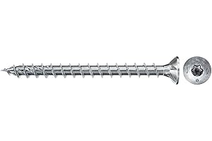 Fischer 200 x wkręt do płyt wiórowych Power-Fast II 3,5 x 20, łeb stożkowy z gwiazdą wewnętrzną TX pełny gwint ocynkowany galwanicznie, niebieski pasywowany (nr art. 670074)