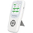 LifeBasis Air Quality Monitor 10-in-1 CO2 Monitor Rechargeable with Stand Real-Time AQI,PM1.0,PM2.5,PM10,TVOC,HCHO,Particles,Temp and Humidity Air Quality Detector Indoor for Home Office School