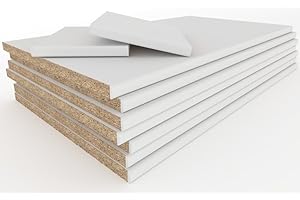 Euro Style Spanplatte nach Maß, maßgefertigt Arbeitstischplatte, Einlegeboden Regalboden Holzboden, Wunschmaß, 18mm, 7 Farben (weiß, 40x40)