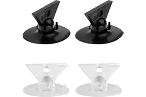Lotsdonxia 4PCS Inverted Triangle Suction Cup with Strong Suction Power Specialized Suction Cups Are Used to Replace Lamp Cups Without Nails Suitable for MR16 and GU10（Black*2, Transparent*2）