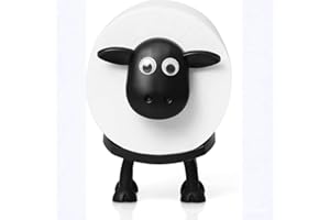 MoFarbe Sheep Toilet Roll Holder - Funny Toilet Paper Holder Free Standing Bathroom Set - 3D Printed Black Sheep Loo Roll Holder - Hilarious Tissue Paper Roll Storage - Cute Bathroom Decor (1)
