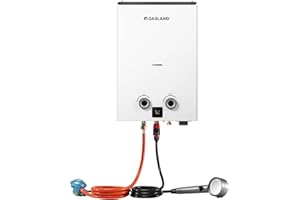 GASLAND Go Shower Series Gas Water Heater G10,Ultra Slim Portable Outdoor 10 litres Gas Boiler,Butane (28-30 mbar)/ Propane (37 mbar),LPG Shower for Camping,RV,Barn