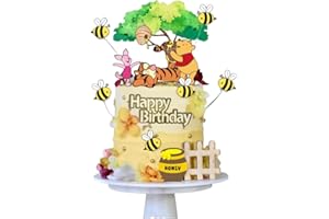 MISS-SHOP Winnie Torta Topper,Stuzzicadenti Bandiera 15 Pezzi Winnie Cupcake Toppers Decorazione Cupcake Bambini Compleanno Matrimoni Docce per Bambini Articoli per Feste di Nozze Bomboniere Decor