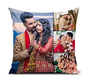 Ship Smart Photo Cushion/Pillow for Gift to Husband,Wife,Mother,Father,Girl, Boy,Best Friend on Birthdays,Valentine,Rakhi with Filler. Size:- 12x12 inches, Colour:- Multi, Style 22