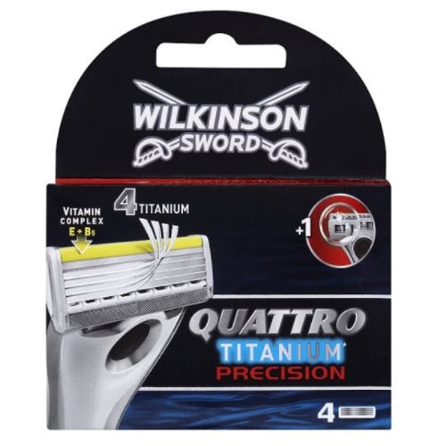 Wilkinson Quattro Titanium Precision Rasierer und 4 Klingen - 3
