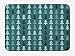 Produktbild NasNew Doormats Teal Bath Mat, Abstract Pine Fir Tree Silhouettes Triangular Christmas Wintertime Seasonal Forest Pattern, Plush Bathroom Decor Mat with Non Slip Backing, 23.6 W X 15.7 W Inches, Teal