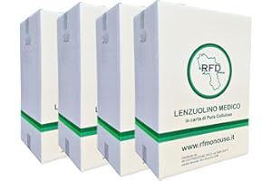 RFD Rotolo Lettino Medico Carta Doppio velo Imbustato Singolarmente - 24 Rotoli - Offerta Lenzuolino estetica in Pura Cellulosa Made in Italy per estetista massaggio terapie
