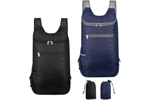 VGECEE 2 Pcs Mochila Plegable Ultraligera ochila de Viaje Ligera Impermeable Hombre Mujer Mochila de Senderismo Ligera para Viaje Excursiones Senderismo