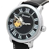 ZGZXD Men's Casual Mechanische Uhr, Jungen Wasserdichte Business Mode Doppelanzeige Stahl Gürtel Gürtel Kalender Outdoor-Sportuhr,C