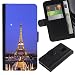 Produktbild Lead-Star (Architecture Eiffel Tower Moon Night) Colorful Printing Holster Mappen Beutel Haut Hülle Case Abdeckung Card Slots Für SAMSUNG Galaxy S5 V / i9600 / SM-G900