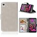 Produktbild Aquaris E4.5 Hülle, BQ Aquaris E4.5 Hülle, BQ Aquaris E4.5 Ledertasche, Anlike BQ Aquaris E4.5 Schutzhülle Flip Hülle Wallet Case Tasche Cover Handy Zubehör Lederhülle Handyhülle [Klassische Normallackserie] Bookstyle mit Standfunktion Kredit Kartenfach - Weiß