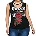 Produktbild Beikoard Damen Shirt, Größe Frauen Stickerei Ärmellos Crop Weste Tank Shirt Bluse Cami Tops Gestickte ärmellose Weste` (L3, Schwarz)
