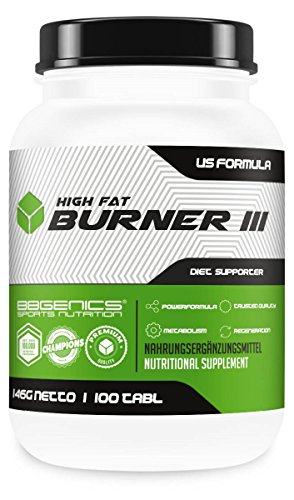 HighFat Burner III con complesso di aminoacidi di alta qualità e alghe marine per ldieta e la perdita del peso, da BBGenics Sport Nutrition, neutro, confezione da 146g, 100 cpr.