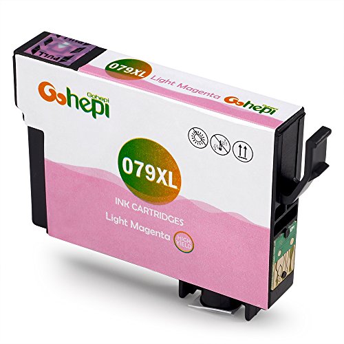 Gohepi T079XL Kompatibel für Tintenpatronen Epson T079 T0791 T0792 T0793 T0794 T0795 T0796, 7er-Pack Arbeiten mit Epson Stylus Photo PX830FWD PX820FWD PX730WD P50 PX720WD PX700W 1500W PX810FW PX710W 1400 PX660 PX650 Patronen - 6