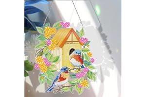 TROYSINC 5D DIY Diamond Painting Kranz, DIY Diamant Painting Set, Beide Seiten Strass Kristall Malerei Kit Türkranz Türschmuck Wanddekor für Home (Stil B)