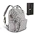 Produktbild HEYI Mutifunktionale Wickeltasche Rucksack, Wasserdichte Wickelrucksack Tasche, Große Reisetasche für Mutter und Baby (Schwarz-Weiß-Streifen)