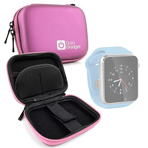 DURAGADGET Estuche Rígido para Reloj YuanGuo | Smarter | Smartlife YG8 | Stoga ST-DM360 | Turnmeon | Viwel | VOSMEP - Rosa
