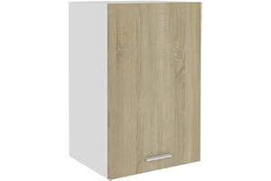 Keyur Wall Mounted Kitchen Cabinet, Kitchen Wall Cabinet Hanging Cupboard Storage Cabinet Unit Hanging Cabinet Sonoma Oak 39.5x31x60 cm Chipboard