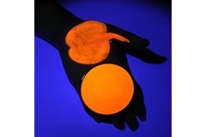 ‎KARLOR KARLOR UV Gesichtsfarbe 30g Aqua Schminke Neon Körperfarbe fluoreszierend Face Paint Schwarzlicht Make up Neon Theaterschminke Body Painting Fasching Festival UV Party Glow in Dark(23#orange)
