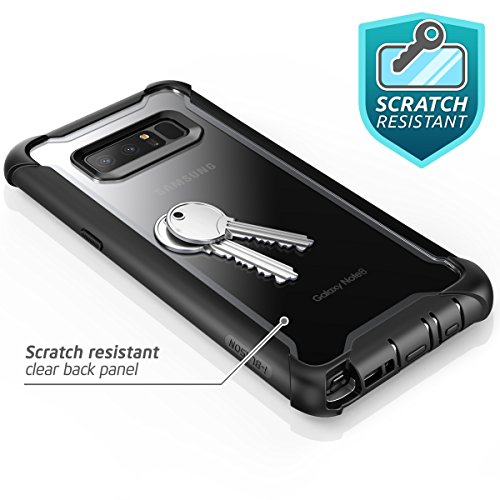 i-Blason Funda Samsung Galaxy Note 8  Ares con protectores de pantalla incorporados para Samsung Galaxy Note 8  2017   transparente  negro 